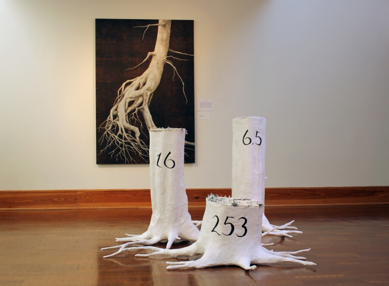 Treeconstitution  A three-piece installation by S.Benarcik. 2012